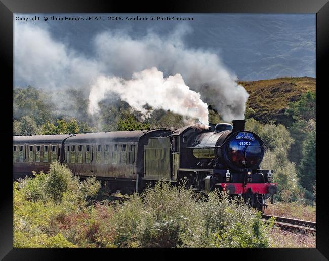 The Jacobite Steam Train Framed Print by Philip Hodges aFIAP ,