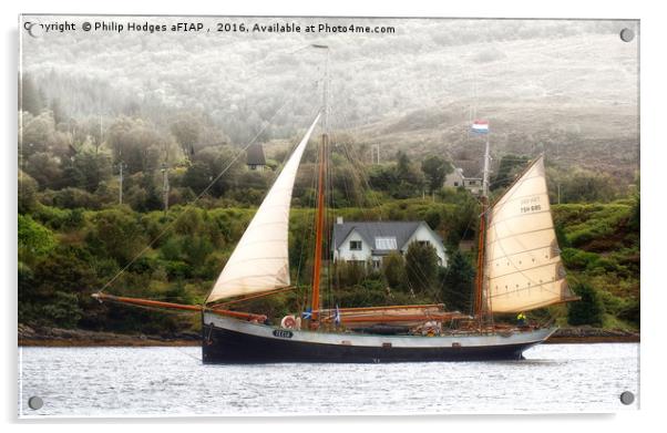 Sail Training Ship "Tecla" Acrylic by Philip Hodges aFIAP ,