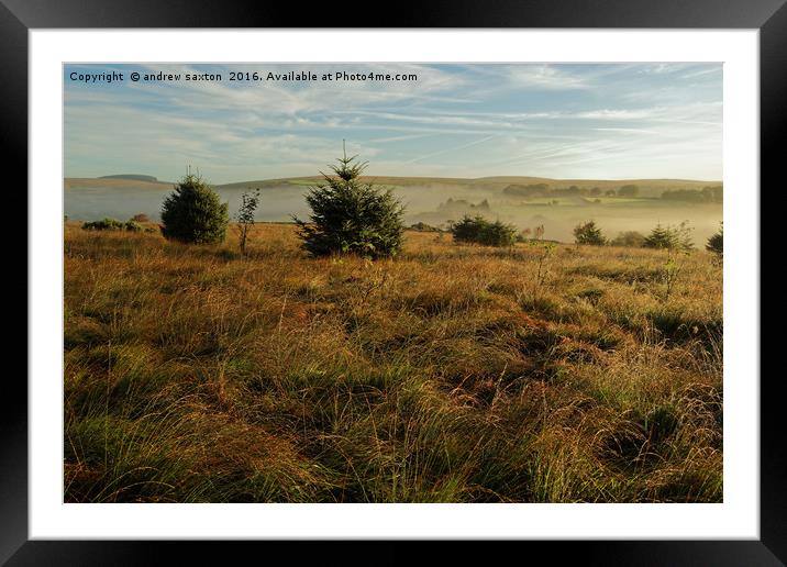 MIST CLEARING  Framed Mounted Print by andrew saxton