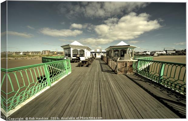 The pier at St Annes on sea  Canvas Print by Rob Hawkins