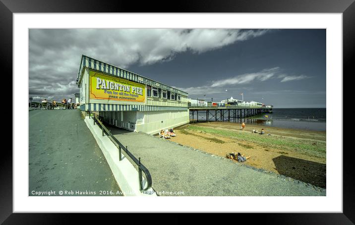 Paignton Pier   fun for all  Framed Mounted Print by Rob Hawkins