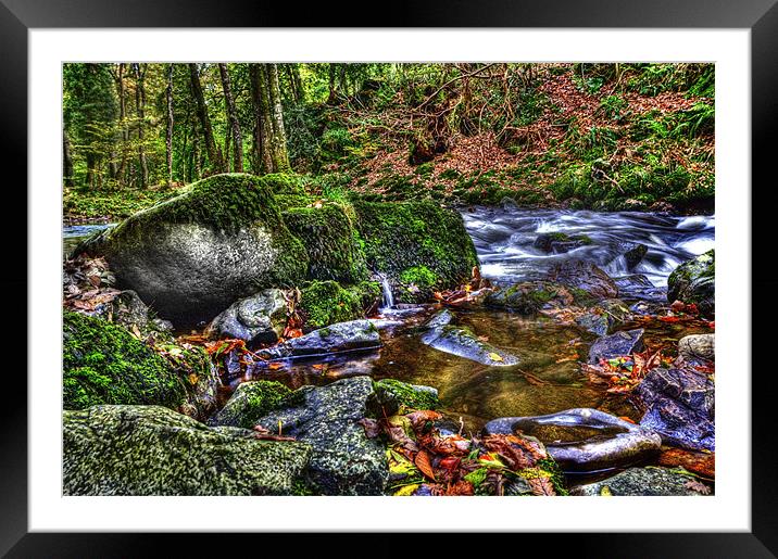 Rocky Waters Watersmeet Framed Mounted Print by Mike Gorton