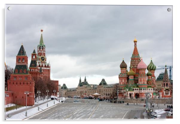 Spasskaya tower of the Kremlin. Acrylic by Valerii Soloviov