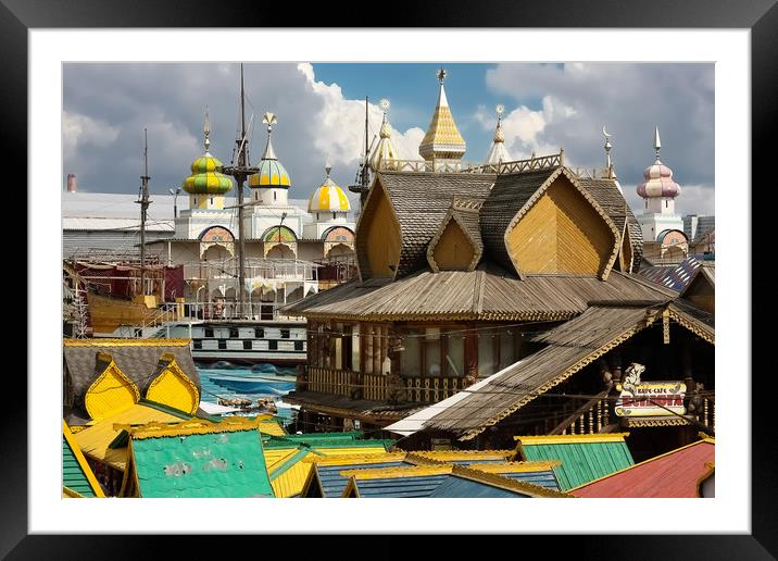 Wooden architecture of Russia. Framed Mounted Print by Valerii Soloviov