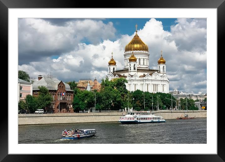 The Cathedral Of Christ The Savior. Framed Mounted Print by Valerii Soloviov