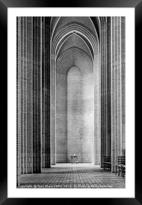 Church Interior - Expressionist Architecture Framed Mounted Print by Tony Sharp LRPS CPAGB