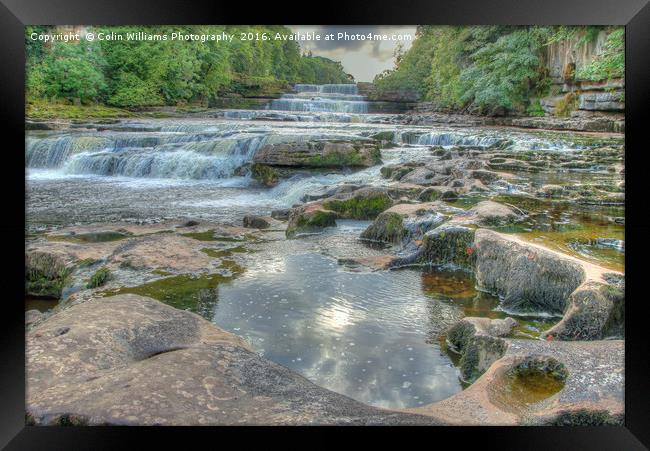 Evening Light Lower Falls Aysgarth - Yorkshire Framed Print by Colin Williams Photography