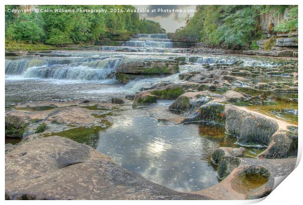 Evening Light Lower Falls Aysgarth - Yorkshire Print by Colin Williams Photography