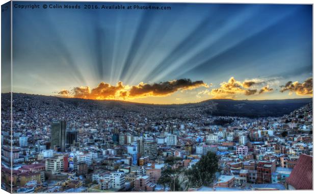 La Paz Sunset Canvas Print by Colin Woods