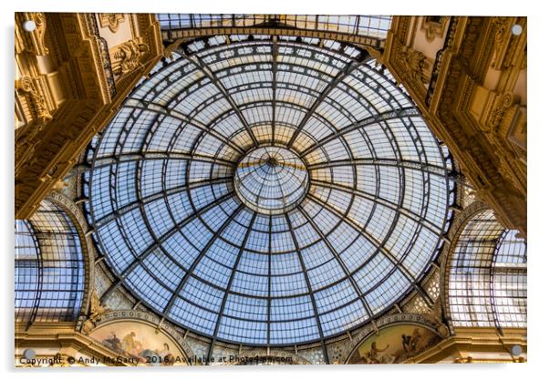 Galleria Vittorio Emanuele II Milan Acrylic by Andy McGarry