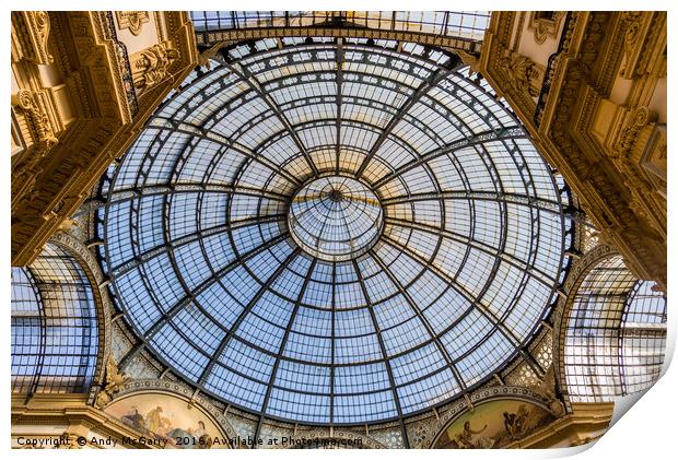 Galleria Vittorio Emanuele II Milan Print by Andy McGarry