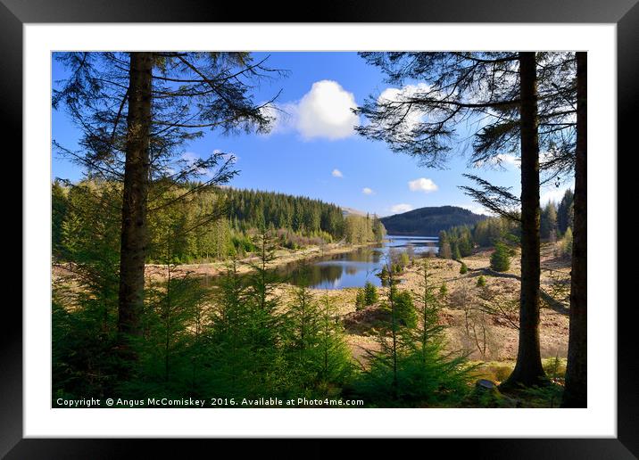 Achray Forest Drive Trossachs Framed Mounted Print by Angus McComiskey