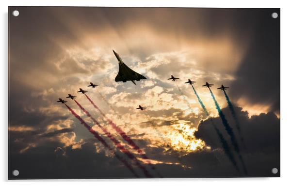 Concorde Arrow pass Acrylic by J Biggadike