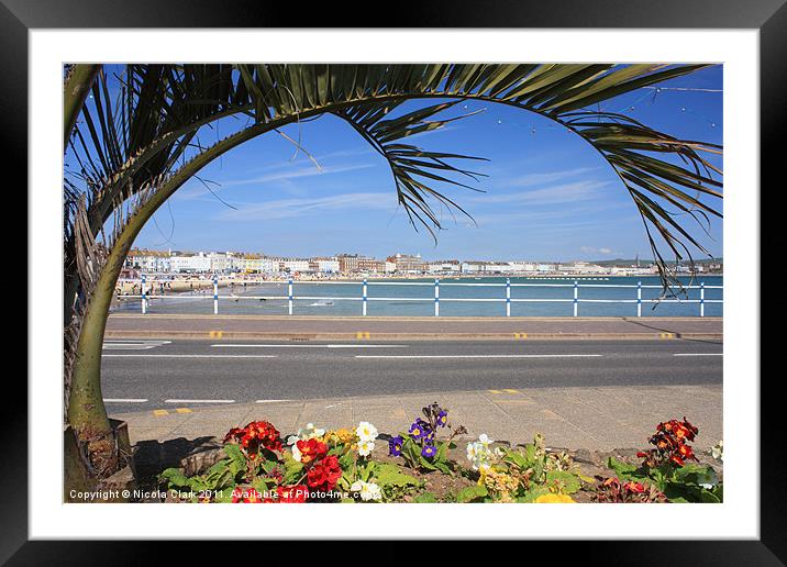 Weymouth Seafront Framed Mounted Print by Nicola Clark