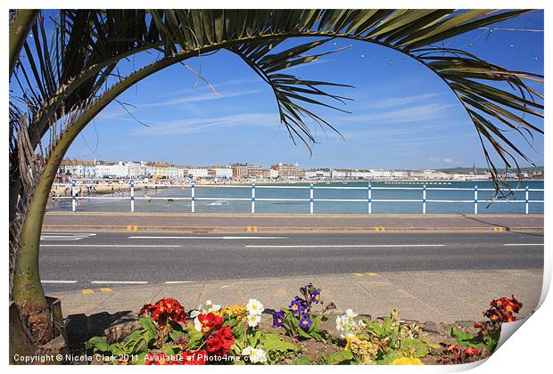 Weymouth Seafront Print by Nicola Clark