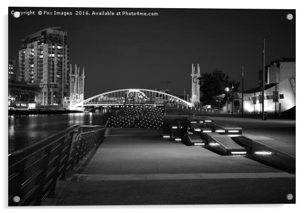 Media City Manchester Acrylic by Derrick Fox Lomax