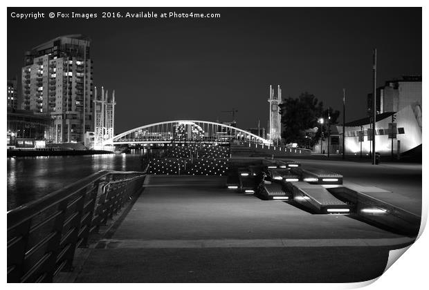 Media City Manchester Print by Derrick Fox Lomax