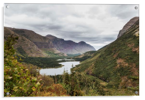 Swiftcurrent Valley - Glacier NP Acrylic by Belinda Greb
