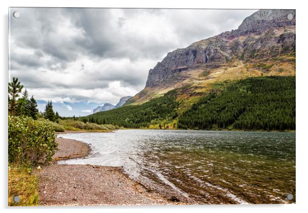 Redrock Lake - Glacier National Park Acrylic by Belinda Greb