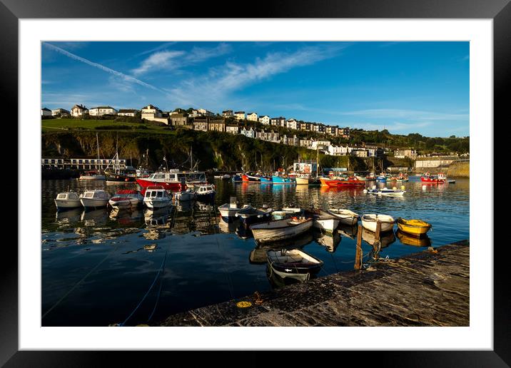 Mevagissey harbour view Framed Mounted Print by Michael Brookes