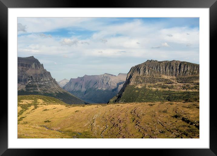 From Logan Pass - Glacier NP Framed Mounted Print by Belinda Greb