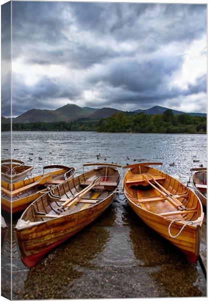 Boats on Derwentwater Canvas Print by Jacqi Elmslie