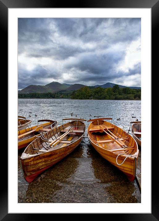 Boats on Derwentwater Framed Mounted Print by Jacqi Elmslie
