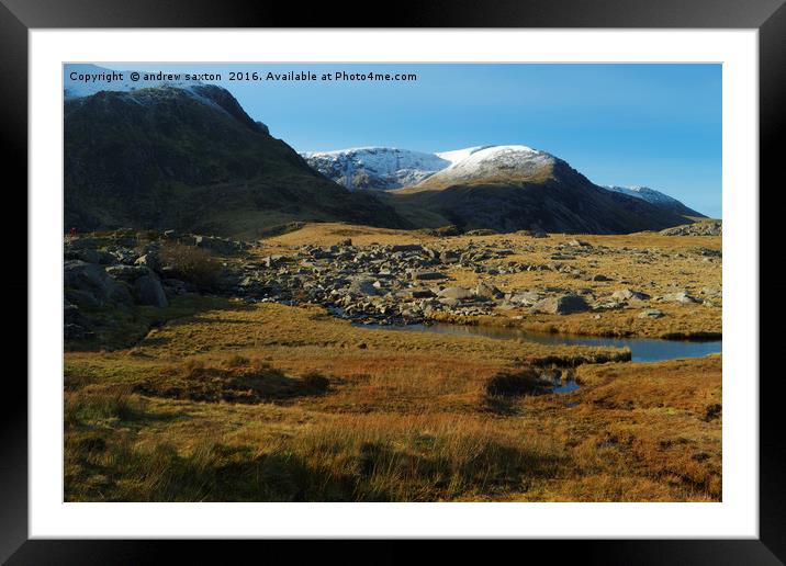 WINTER ON TOP Framed Mounted Print by andrew saxton