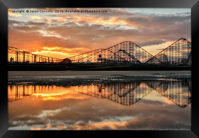 A Roller Coaster Sunrise Framed Print by Jason Connolly