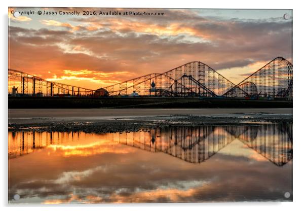 A Roller Coaster Sunrise Acrylic by Jason Connolly