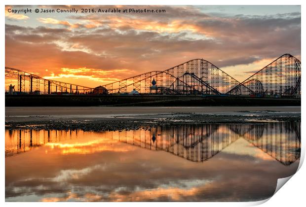 A Roller Coaster Sunrise Print by Jason Connolly