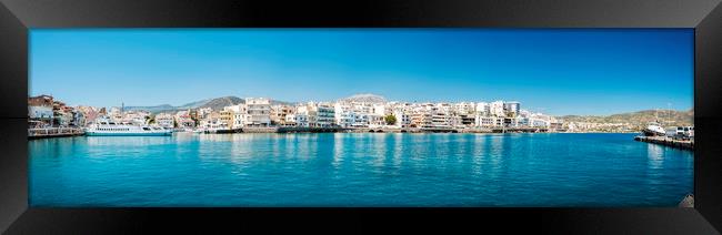 Agios Nikolaos Panorama Framed Print by Antony McAulay