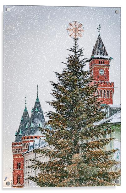 Helsingborg Christmas Time Acrylic by Antony McAulay