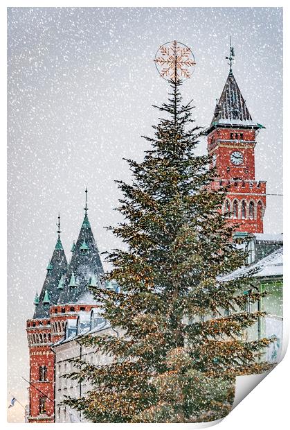 Helsingborg Christmas Time Print by Antony McAulay