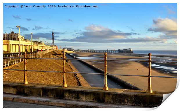 Blackpool Views Print by Jason Connolly