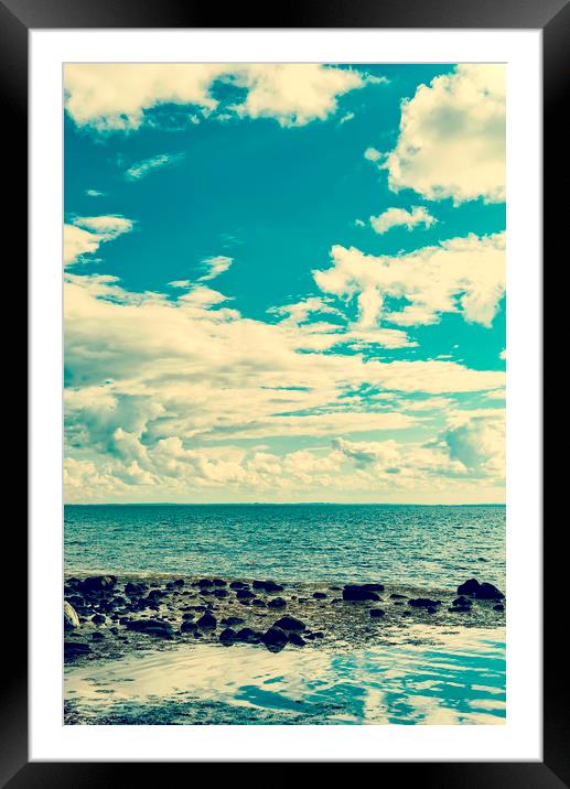 Seascape cloudscape instagramlike Framed Mounted Print by Antony McAulay