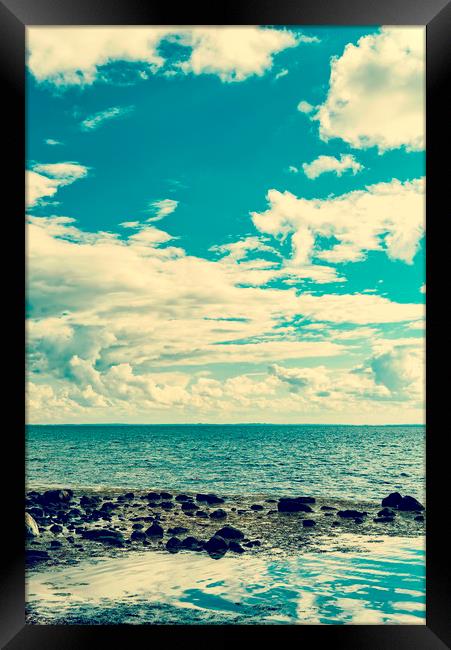 Seascape cloudscape instagramlike Framed Print by Antony McAulay