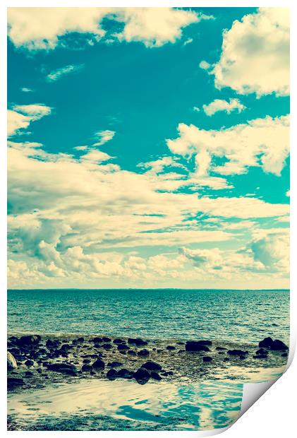Seascape cloudscape instagramlike Print by Antony McAulay