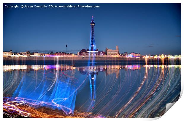 Blackpool Lights Print by Jason Connolly