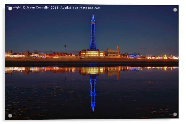 Blackpool By Night. Acrylic by Jason Connolly