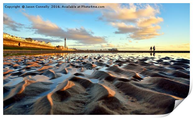 Golden Sand Of Blackpool Print by Jason Connolly