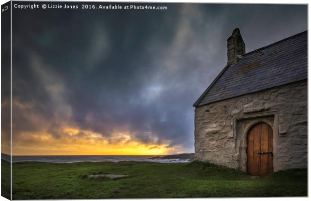The Church in the Sea, Anglesey Canvas Print by E J T Photography