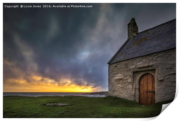 The Church in the Sea, Anglesey Print by E J T Photography