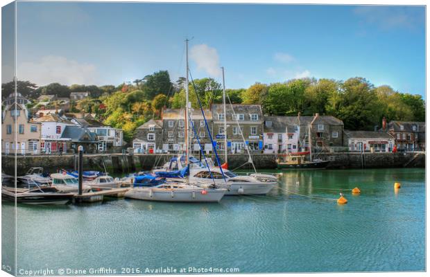 Padstow Harbour Canvas Print by Diane Griffiths
