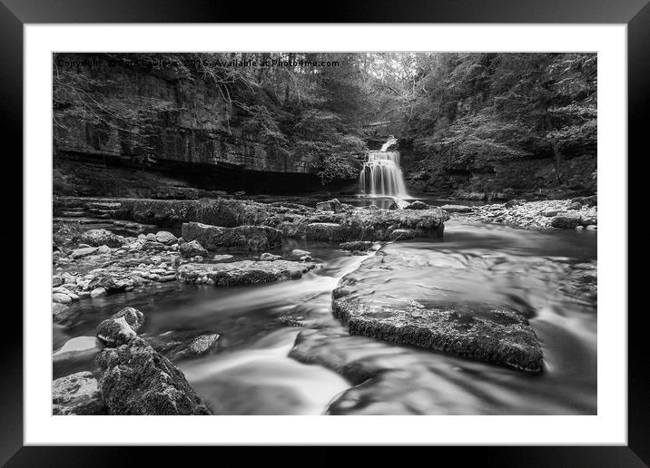 West Burton Waterfall Yorkshire Dales Framed Mounted Print by Pete Lawless