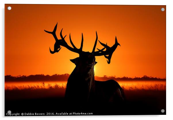Sunrise/Sunset Stag Acrylic by Lady Debra Bowers L.R.P.S