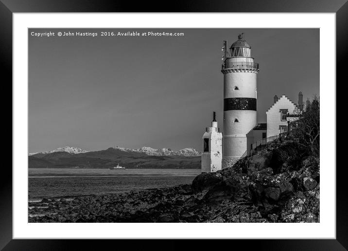 The Cloch lighthouse Framed Mounted Print by John Hastings