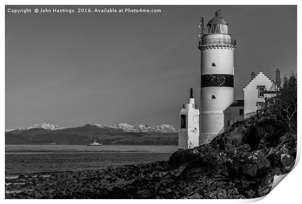 The Cloch lighthouse Print by John Hastings