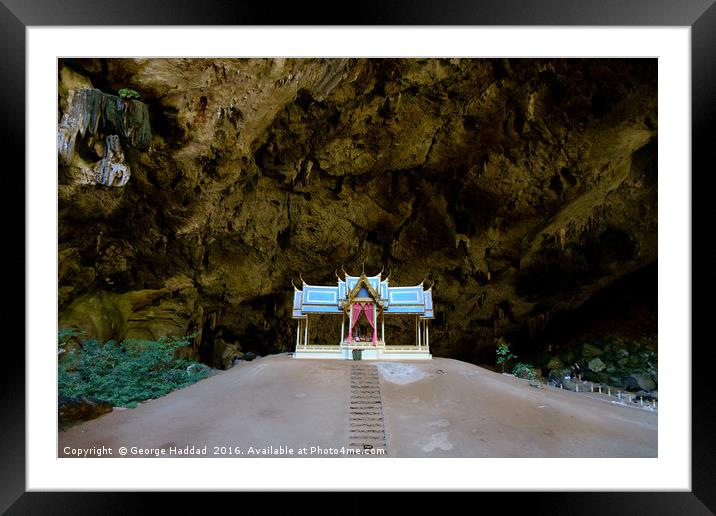 Under The Cave. Framed Mounted Print by George Haddad