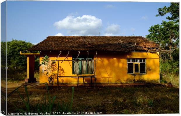 The Yellow House. Canvas Print by George Haddad